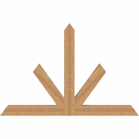 Ekena Millwork Saratoga Timber Gable Bracket, Western Red Cedar, 48"W x 32"H x 3 1/2"D x 3 1/2"F, 16/12 Pitch GBW048X32X0404SAR00SWR
